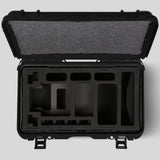 Top view of Foama Black Color Carry-on case and Custom Foam Insert for ARRI HI-5 or ARRI HI-5 SX